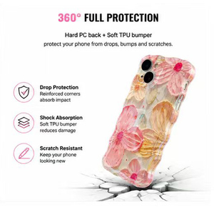 <span class=keywords><strong>Coque</strong></span> <span class=keywords><strong>de</strong></span> <span class=keywords><strong>téléphone</strong></span> en TPU souple <span class=keywords><strong>de</strong></span> luxe, best-seller, protection intégrale, motif floral coloré, peinture à l'huile, pour iPhone 11 12 13 14 15 - Product Image 1