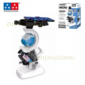 Zhengguang New Globe Microscope Learning Toy Hot Pop Microscope dengan Dudukan Ponsel Mainan Pendidikan