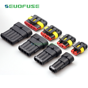 1 Set 1 Pin Super Seal AMP Connecteur Électrique Automobile Étanche Lampe Xénon Mâle et Femelle Plug pour <span class=keywords><strong>Voiture</strong></span> - Product Image 5