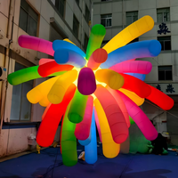Décoration gonflable lumineuse LED hermétique pour le Nouvel An, feu d'artifice coloré personnalisé en peluche