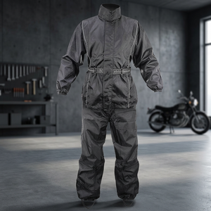 <b>Black</b> Nylon Rain <b>Suit</b> / Motorcycle Rain <b>Suit</b> - Product Image 2