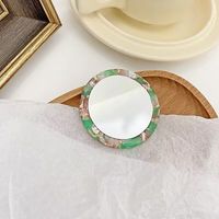 Cermin Rias Kosmetik Beautemecca Acetate Bulat Kecil Satu Sisi Personalisasi Portabel Dapat Disesuaikan Warna Wanita