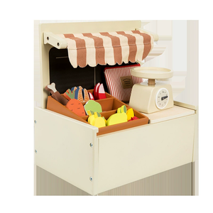 Venta directa del fabricante superventas juguetes educativos Montessori simulación de madera cocina soporte de helado para niños niñas para - Product Image 1