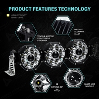 Barra de Luces LED Láser Modular Enlazable de 42 Pulgadas para Techo, para Bronco, 4Runner, Tundra, Can-Am Maverick X3, Polaris RZR, 4X4