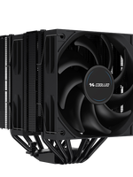 COOLLEO A60 PRO HITAM 6 6mm Anti-gravitasi Penghitaman Penuh Kinerja Tinggi Kipas Pendingin CPU Menara Ganda untuk Casing Komputer