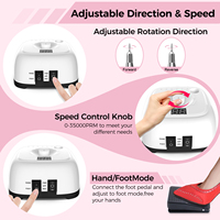 Sunnail Perceuse à ongles professionnelle 35000 tr/min pédicure manucure ponceuse à ongles haute puissance Salon polisseuse lime électrique E-File