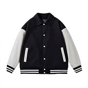 Chaqueta Varsity Personalizada para Hombre, Cuerpo de Lana, Exterior de Algodón, Forro de Satén, Corte Regular, Estilo Universitario, Ropa Exterior de Primavera - Product Image 2