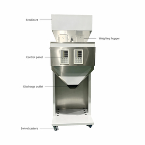 Machine de remplissage semi-automatique à 2 têtes pour granulés, ligne d'emballage à double trémie - Product Image 3