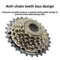 Volant de vélo de montagne pliable TZ500-7, cassette de pignon métallique 6/7 vitesses, roue libre filetée pour VTT