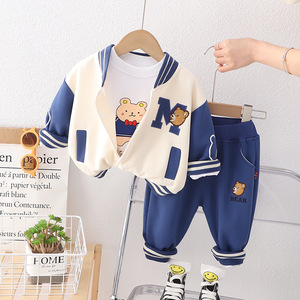 ชุดเสื้อผ้าแขนยาวผ้าฝ้าย + แจ็กเก็ต + กางเกงยีนส์3ชิ้นมาใหม่สำหรับฤดูใบไม้ร่วงและฤดูใบไม้ผลิ - Product Image 5