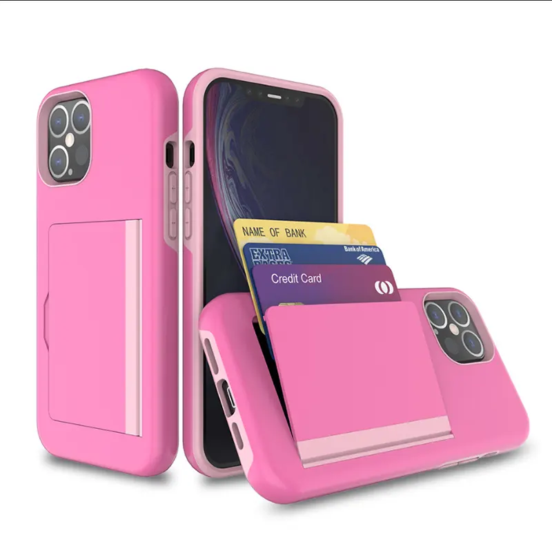 เคสโทรศัพท์กันกระแทก Tpu เนื้อนิ่ม,เคสกันกระแทกมีช่องใส่บัตรกระเป๋าสตางค์ป้องกันการกระแทกสำหรับ iPhone 12 Mini Pro Max ฝาปิดกระเป๋าเงินที่ทนทานปี2020