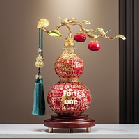 Ornement en résine Wanfu en forme de gourde, style chinois haut de gamme, pour la décoration du salon, des meubles TV, des armoires à vin, des bureaux, idéal pour un cadeau de pendaison de crémaillère