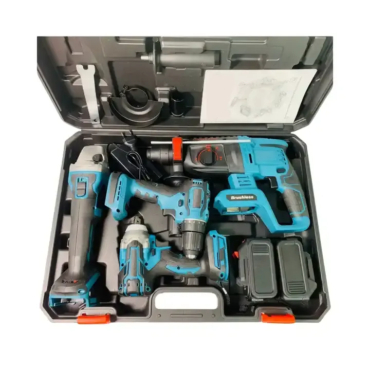 Kit di utensili elettrici professionali Combo Box Set di strumenti Cordless