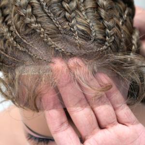 Pelucas de Encaje Sintético Más Vendidas, Trenzas Sintéticas de Estilo Cornrow, Pelucas con Frente de Encaje y Cabello de Bebé, Pelucas de Trenzas en Caja para Mujer - Product Image 5