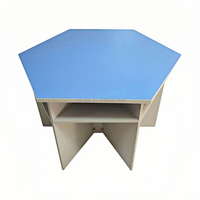 Banc de laboratoire scolaire, table de travail scientifique, mobilier de laboratoire, banc scolaire, table hexagonale