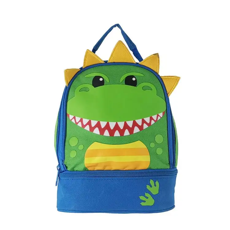 Bolsa de libro con estampado de dinosaurio para niños, mochila con logotipo personalizado, a la moda, para la escuela