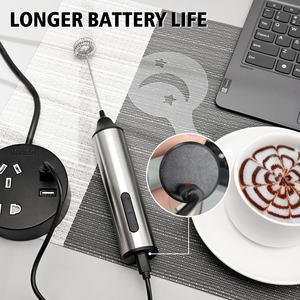 <span class=keywords><strong>Espumador</strong></span> de café eléctrico de mano, <span class=keywords><strong>Espumador</strong></span> de leche, batidor de espuma, mezclador de bebidas - Product Image 3