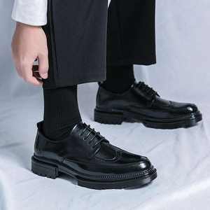 รองเท้าลำลองหนังแท้บุรุษปี 2026 พื้นหนา สวมใส่สบาย กันน้ำ ระบายอากาศได้ดี แบบสวม ปลายแหลม เหมาะสำหรับงานแต่งงาน - Product Image 2