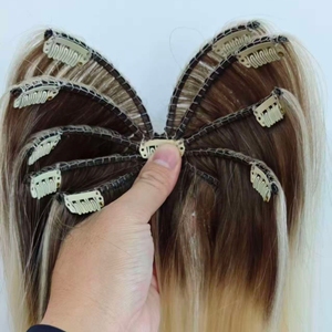 अल्ट्रा-पतली निर्बाध स्पाइडर क्लिप बालों का विस्तार अदृश्य कुंवारी मानव बाल हाथ बंधे दोहरे खींचे हुए बाल एक्सटेंशन क्लिप - Product Image 3