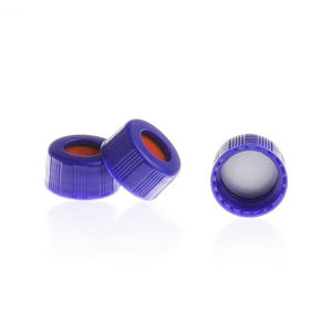 Laboratuvar mavi 9-425 açık üst nervürlü vidalı kapak <span class=keywords><strong>Septa</strong></span> için 9mm ND HPLC flakon - Product Image 2