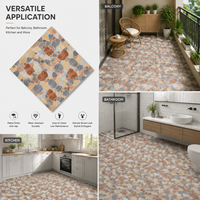 Carreaux de céramique mats 400x400, carreaux de porcelaine modernes pour revêtements de sol en céramique avec aspect pierre naturelle, application intérieure et extérieure