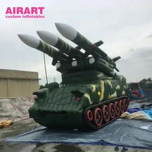 Aufblasbarer Raketen tank im Freien, realistischer aufblasbarer Panzer zum Verkauf