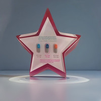 Présentoir personnalisé en résine pour échantillons en capsule, idéal pour l'exposition pharmaceutique et les souvenirs