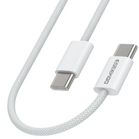 Cable ESEEKGO G-111C de 4 Pies, Tipo-C a Tipo-C, Trenzado de Nailon, Carga Rápida de 6A para Teléfonos Móviles Android/iOS, Cámara, Cobre Puro
