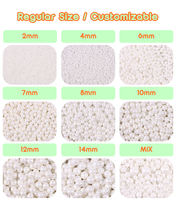 Perles comestibles en sucre de qualité alimentaire, surface lisse, couleur macaron mate, 7 mm, sac en vrac, ingrédients de boulangerie, garniture pour crème glacée