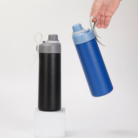 Bouteille d'eau en acier inoxydable, gourde isotherme écologique pour une isolation thermique de 24 heures, design à large ouverture pour les voyages, les sports et les activités de plein air