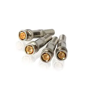 BNC connector solderless coaxial video monitoring transmission gold-plated joint