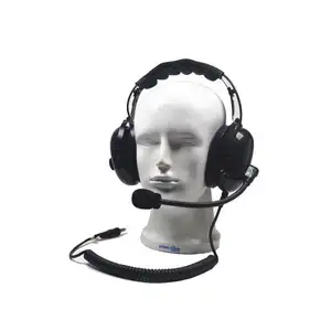 Ag-3 Lichtgewicht Koolstofvezel Ruisonderdrukking Headset Met Dual Lead Grote Body Adapter Ptt