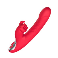 G-Punkt Klitoris-Stimulator Rabbit-Vibrator für Frauen Vagina-Nippel-Massagegerät Leistungsstarker Teleskop-Dildo Geräuscharmes Erwachsenen-Sexspielzeug