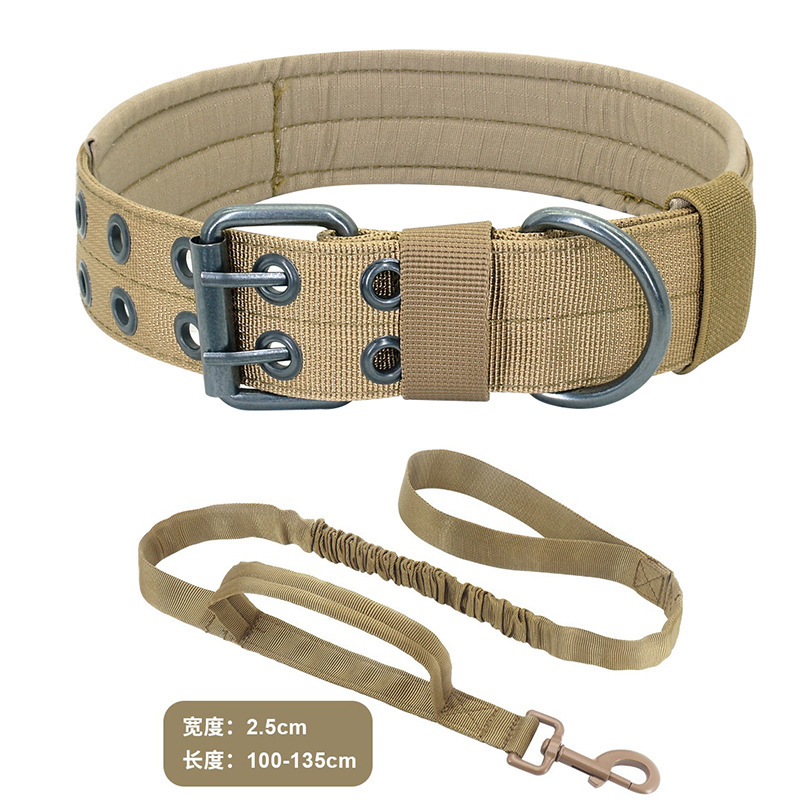 Khaki-elastic rope with perforated collar