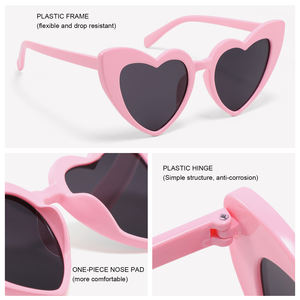 2024 Wholesale Heart Shaped Sunglasses Fashion Women love Heart Sun <b>Glasses</b> pink Sunglasses - Product Image 5