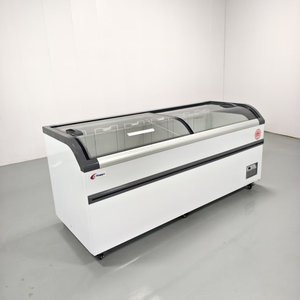 Congelador horizontal con inverter, tapa de cristal lisa, exhibidor de carne profundo para <span class=keywords><strong>supermercado</strong></span>, con tapa deslizante superior, para alimentos congelados envasados y carne - Product Image 1