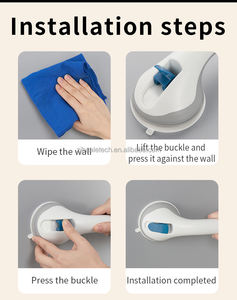 F006 30cm ABS-Kunststoff Badezimmer-Haltegriff Senioren-Handlauf Stützgriff mit Saugnapf Dekorative Badezimmer-Haltegriffe - Product Image 5