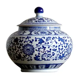 Jingdezhen Blauw En Wit Porselein Tafel Potten Retro Antieke Keramische Gember Pot