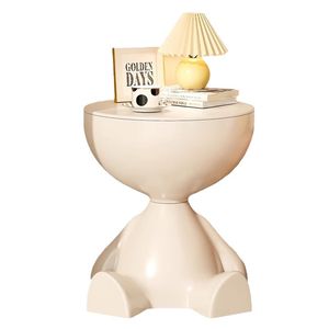 Creative Small Round <b>Table</b> Plastic Nightstand Minimalist <b>Storage</b> <b>Side</b> <b>Table</b> For Bedroom Living Room - Product Image 5