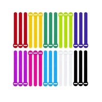 Sangle de fixation auto-adhésive ronde et à pois, cordon d'attache solide avec double face arrière, boucle de fixation pour câble