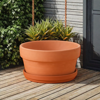 Vente en gros de grands pots de fleurs de jardin en terre cuite Pots de cactus en céramique pour plantes d'intérieur et d'extérieur à usage domestique