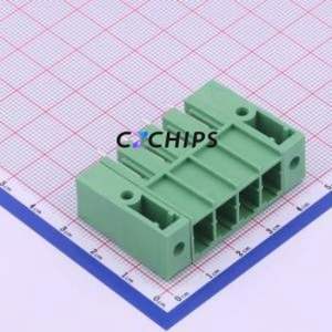 KF2EDGSVM-7.62-4P Plug-in Terminal Block Through hole,P=7.62mm Connector Board-to-Board / Socket Closed Screw Fixing 1x4P 7.62mm - Product Image 1