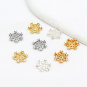 ที่ใส่ดอกไม้เซอร์คอน ทอง 18K ชุบเงิน ทองแดง อุปกรณ์ทำเครื่องประดับ DIY C21 - Product Image 2