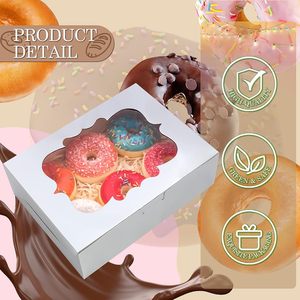 Đẹp Thiết Kế Các Tông Cookie Bánh <span class=keywords><strong>Macaron</strong></span> Donut Đóng Gói Cá Nhân Tùy Chỉnh Cửa Sổ Trong Suốt Bạc Cookie Hộp - Product Image 2