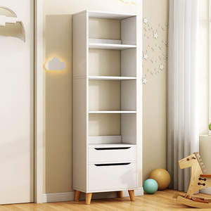 Étagère de rangement laquée moderne multi-niveaux, bibliothèque simple sur pied pour salon, rangement domestique gain de place - Product Image 1
