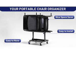 Zwaar Opbergrek Voor 30 Stoelen Met Staand Type Mobiele Kerkstoel Dollykar Commercieel Gebruik Gepoedercoat Staal - Product Image 4