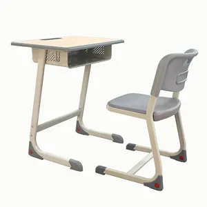 Mesa e cadeira duráveis para sala de aula, mesa e cadeira para estudantes, mobília de classe escolar de grande capacidade
