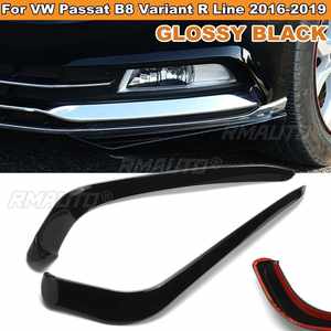 Pour VW Passat B8 Variant R Line 2016-2019 : Cache-phares antibrouillard avant, autocollant de spoiler aileron, garniture de protection pour les yeux des phares antibrouillard - Product Image 1