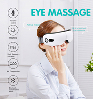 Masajeador Ocular Inteligente Inalámbrico con Música, Cuidado de la Fatiga Ocular, Masaje con Calor, 6 Modos de Vibración, 4D, Recargable por USB