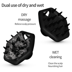 Noticias Ventosa hexagonal Cepillo de champú de dientes puntiagudos de silicona Eliminación de caspa Depurador Peine de masaje del cuero cabelludo para el cuidado del cabello - Product Image 4